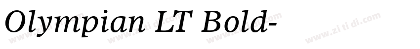 Olympian LT Bold字体转换
